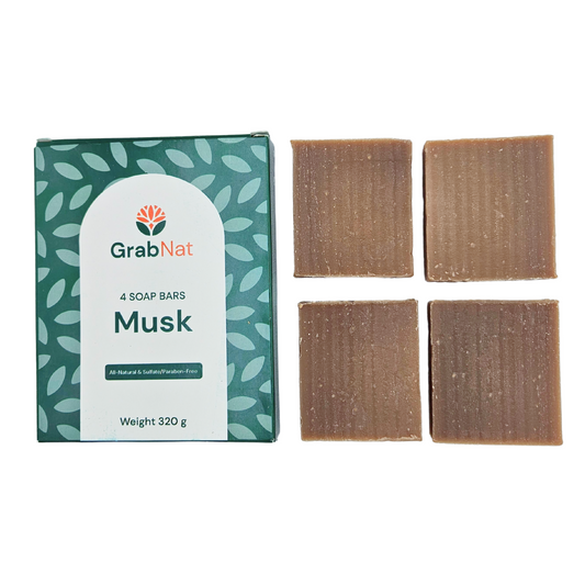 Pure Musk Handmade Soap Bars Set of 4 (4 x 80g)