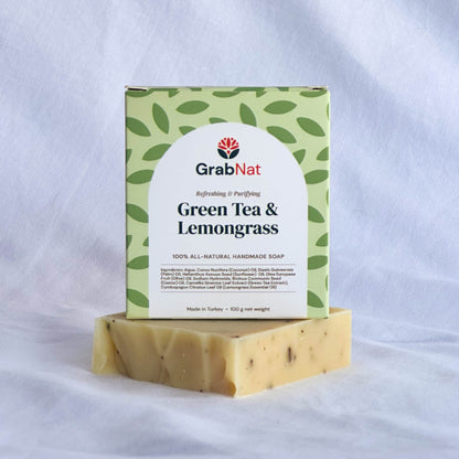 Green Tea & Lemongrass Natural Handmade Soap