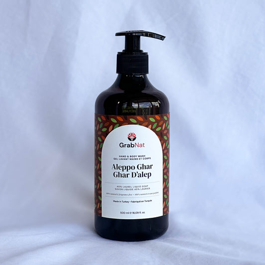Authentic Aleppo Liquid Soap - 40% Laurel Hand & Body Wash (500 mL)