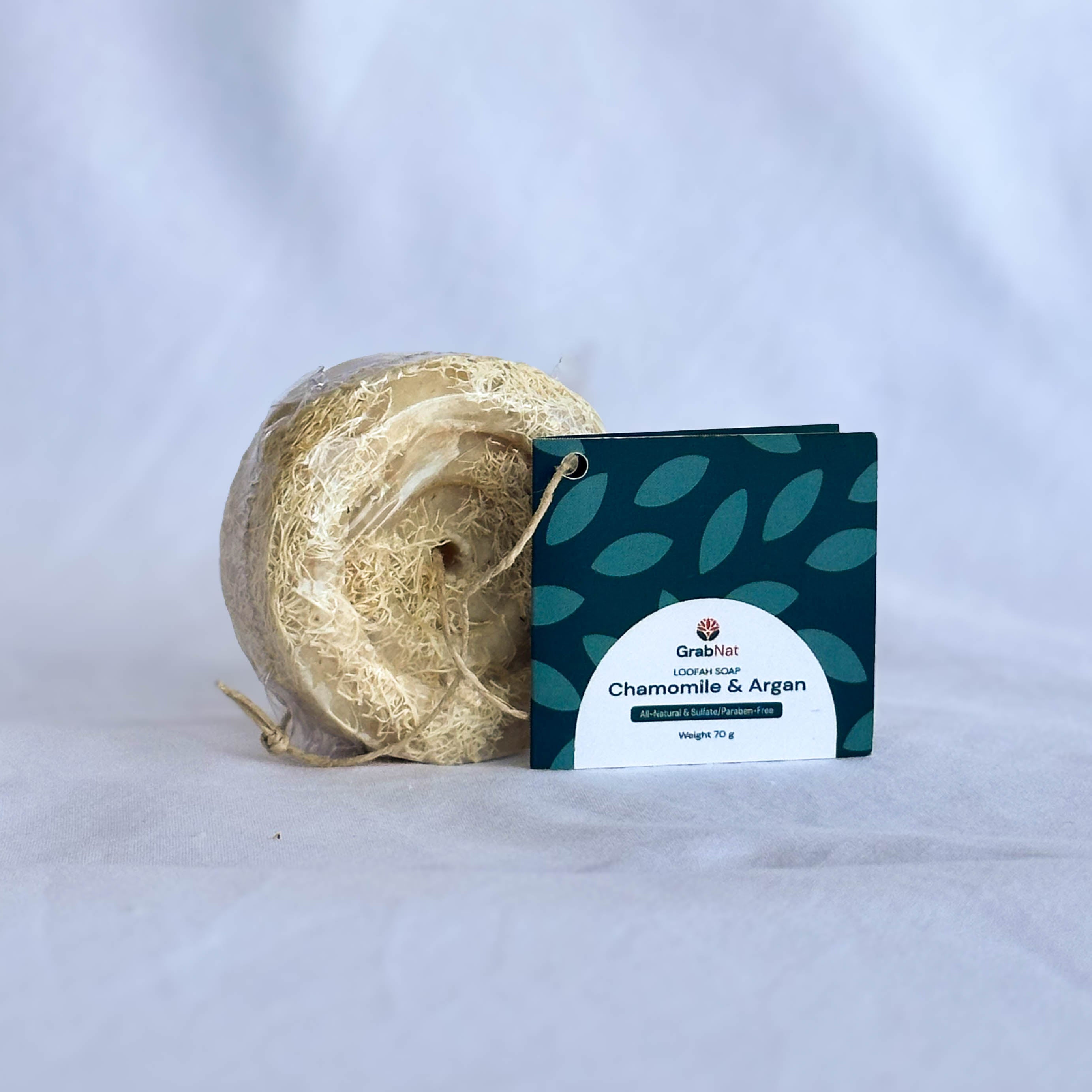 Chamomile & Argan Natural Loofah Handmade  Soap 70g