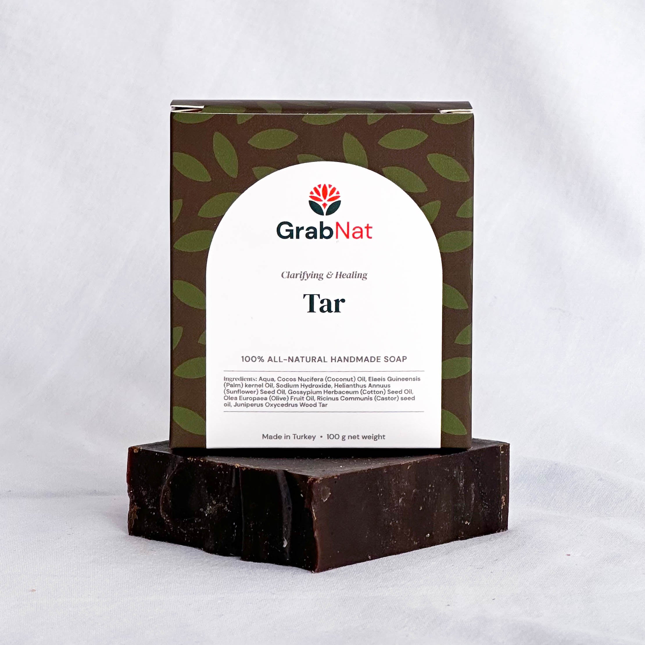 Tar Soap Bar – Handmade Wood Tar Face & Body Soap | 100g